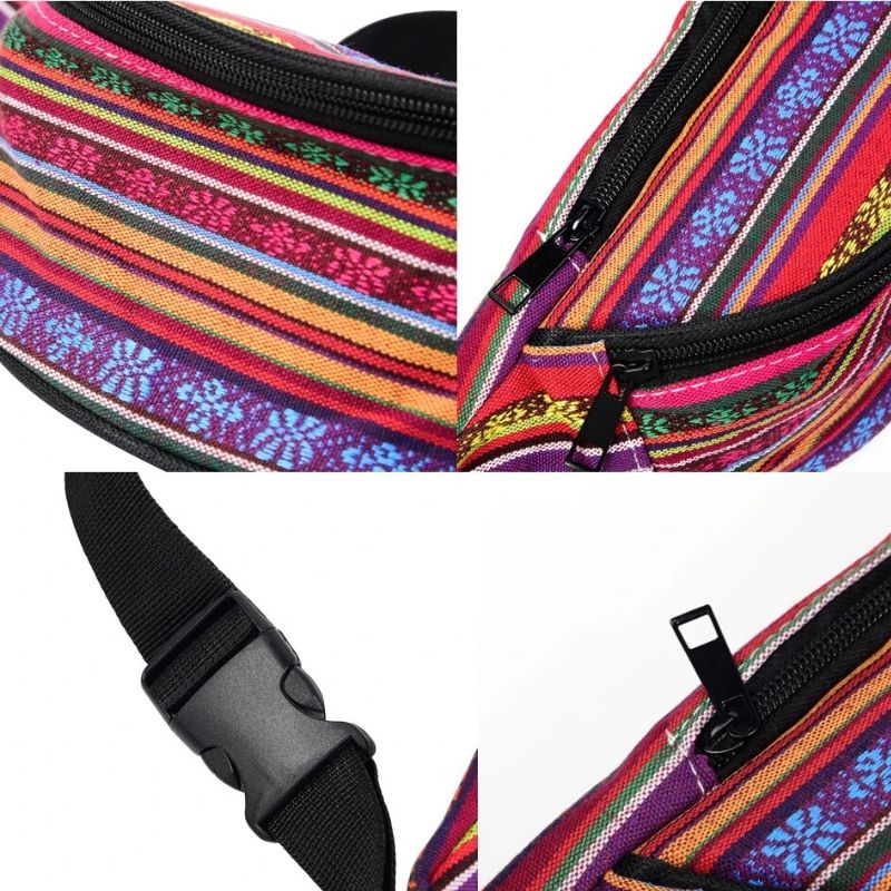 Bohemian women's fanny pack with finishes