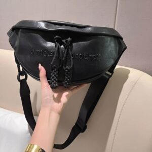 Large women's leather fanny pack