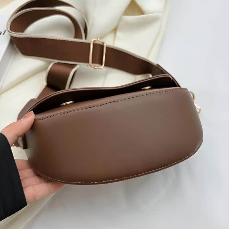 Brown women's fanny pack back view