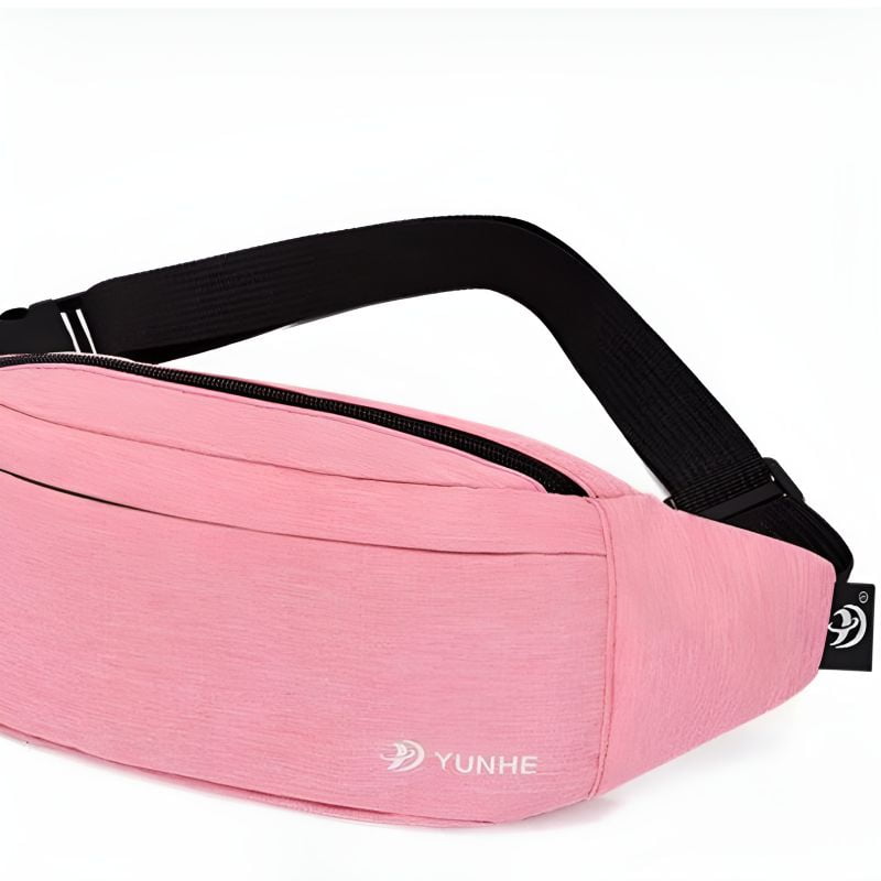 Pink 2-pocket fanny pack