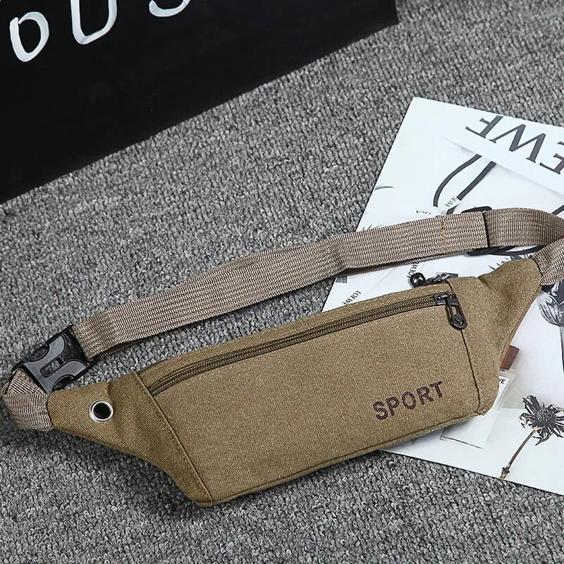 80s khaki fanny pack
