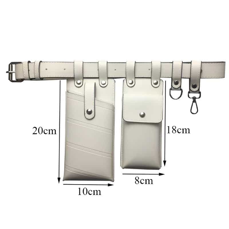 Women's leather belt fanny pack dimensions