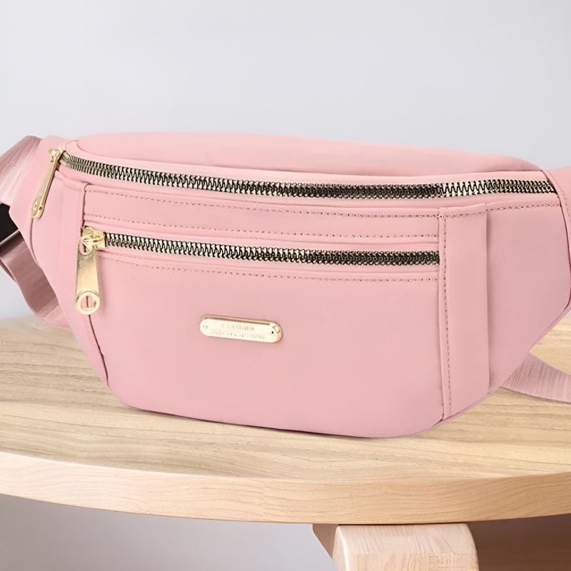 pink cotton fanny pack