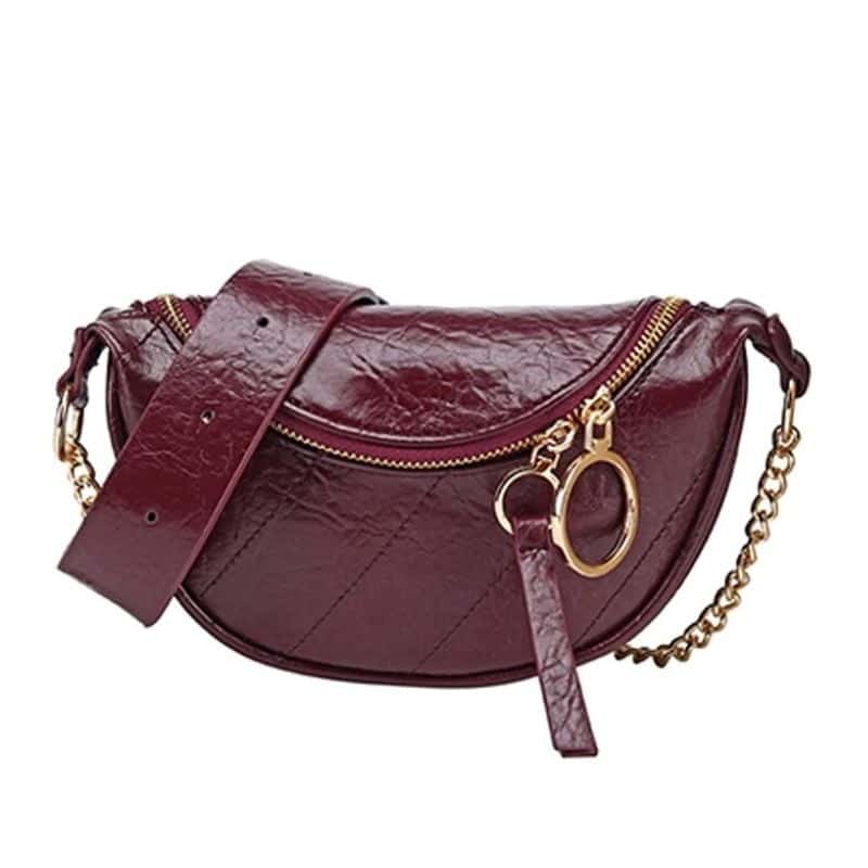 Bronze leather fanny pack main photo