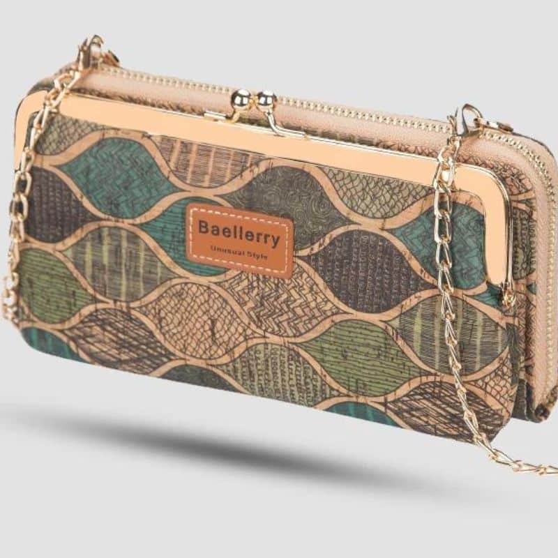 Cork leather crossbody fanny pack