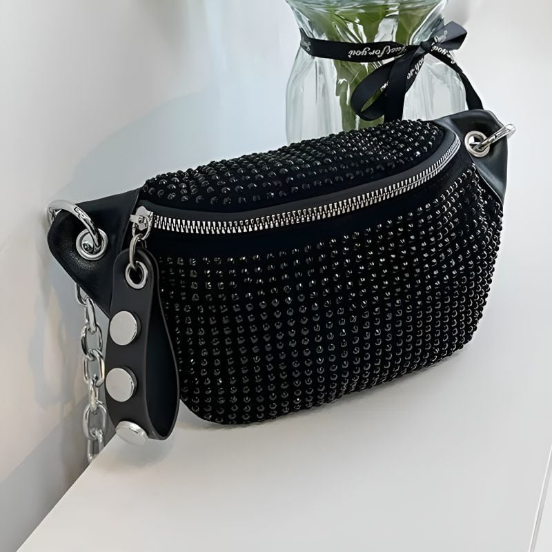 Shiny leather women's fanny pack design