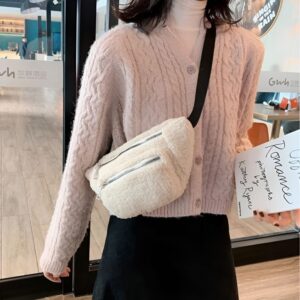 Women's sheepskin fanny pack