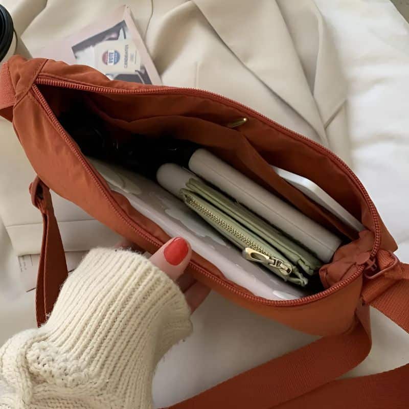 Interior orange women's spring fanny pack