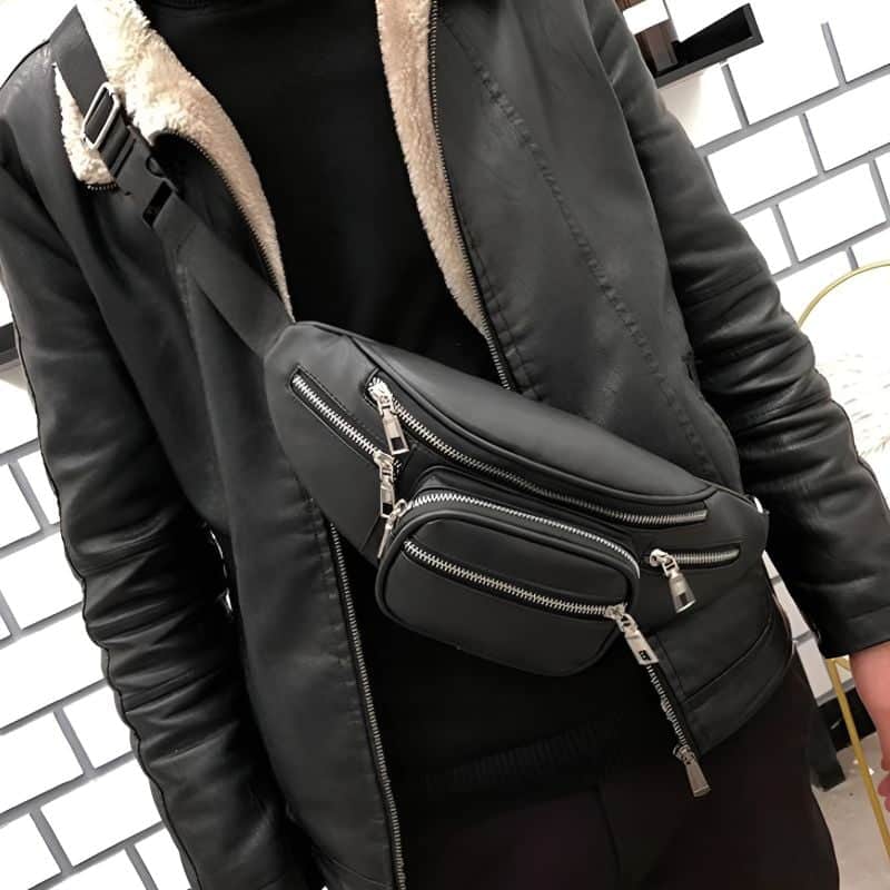 Faux leather women's fanny pack design