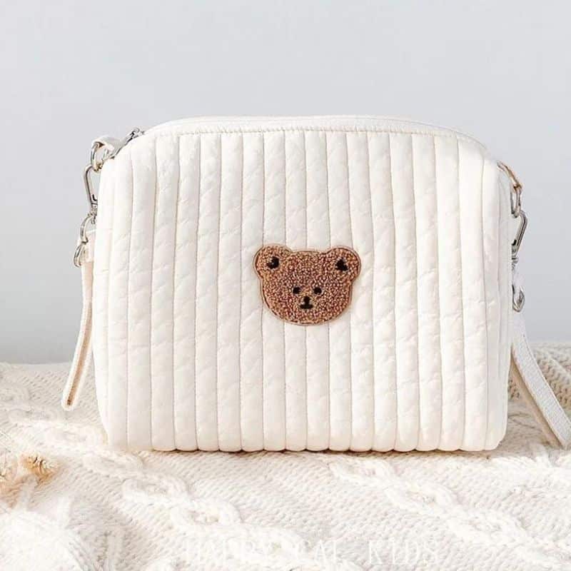 Beige mom fanny pack