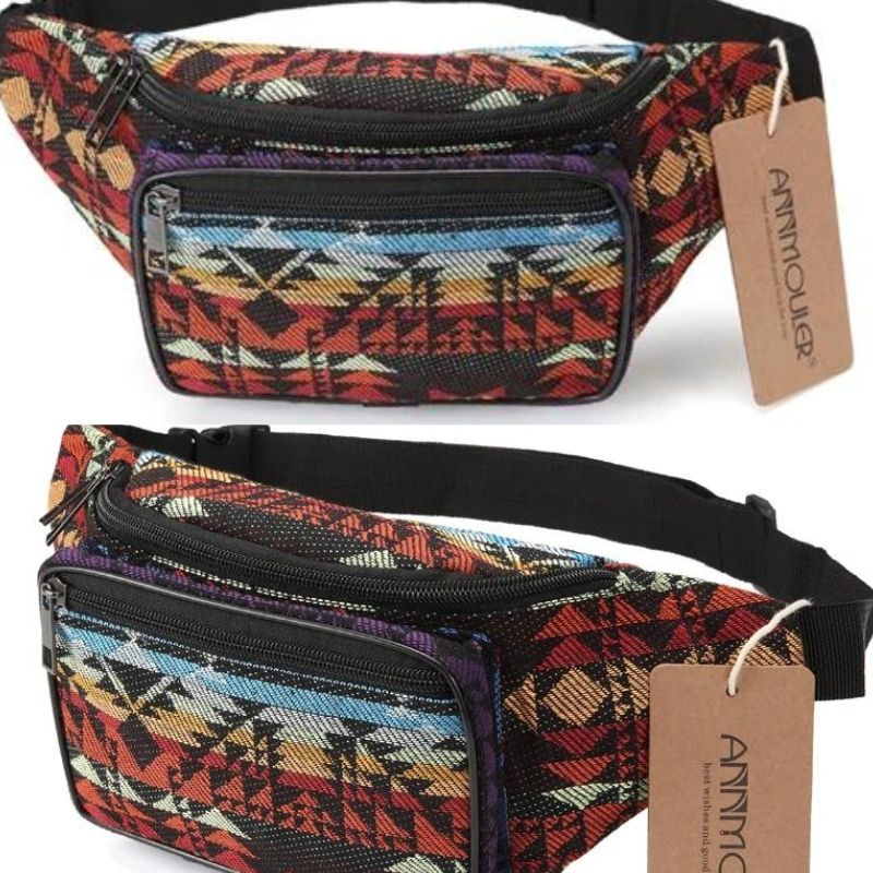 Colorful wax fanny pack