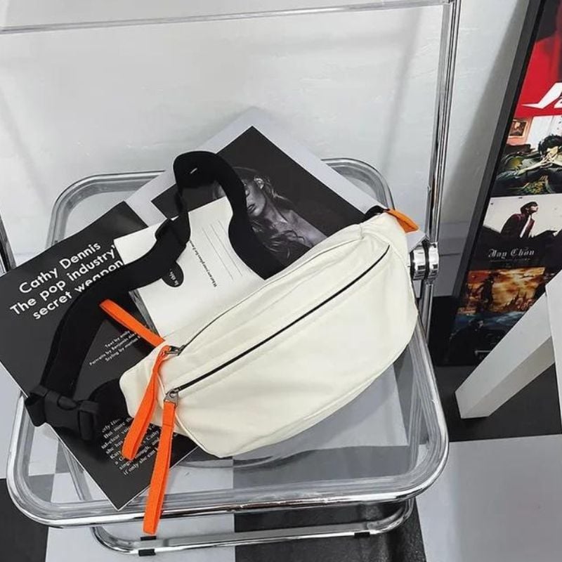 Cream women's fanny pack