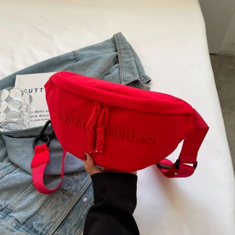 Women's red fanny pack