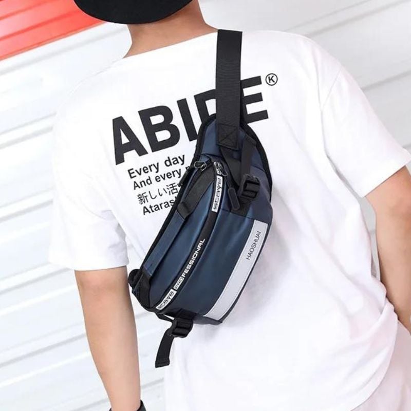 Durable large nylon men's fanny pack