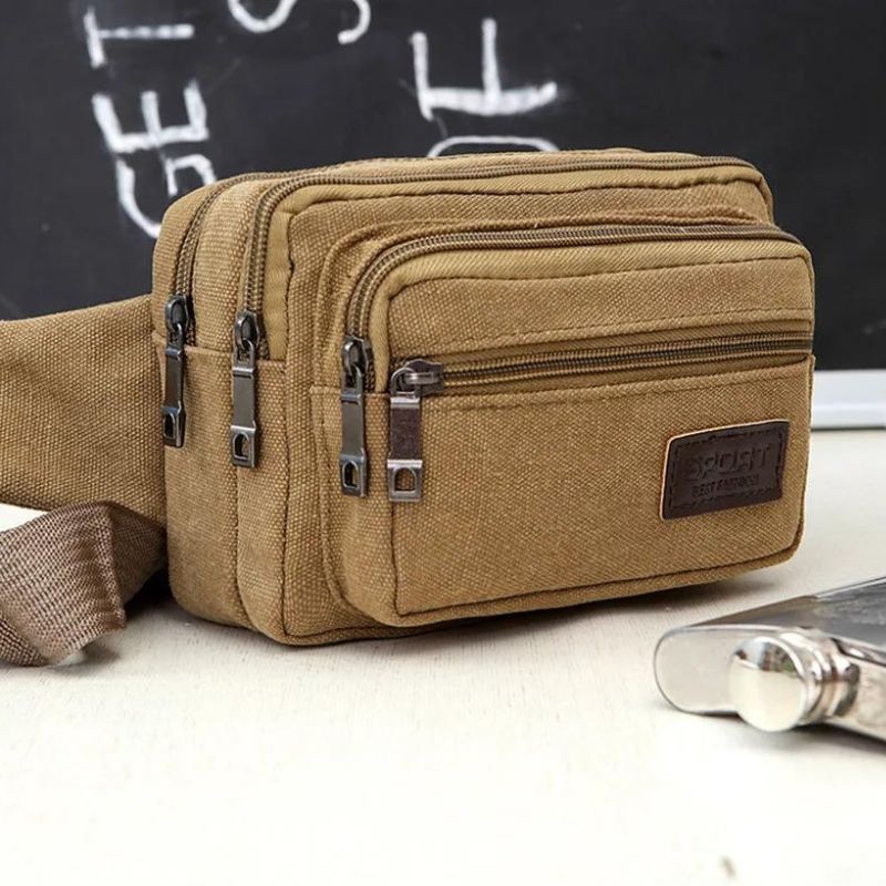Large canvas men's fanny pack