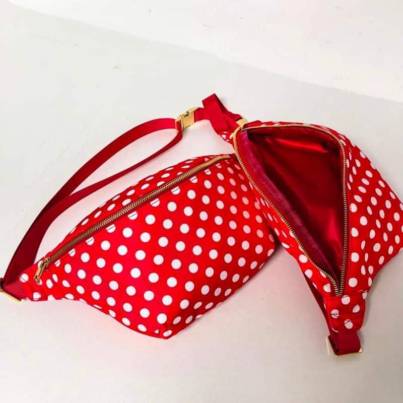 polka dot fanny pack design