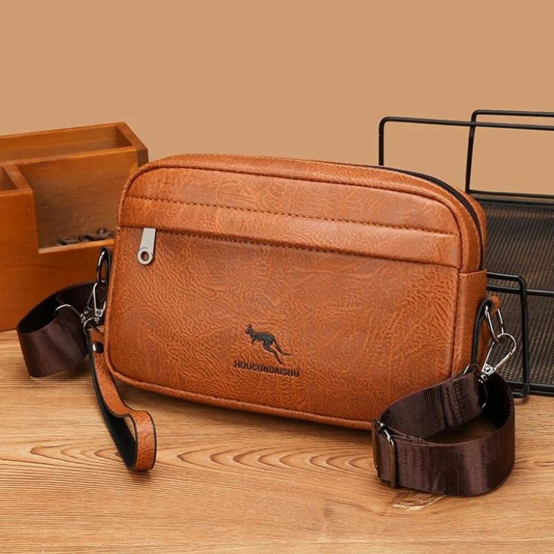 men's leather crossbody fanny pack design