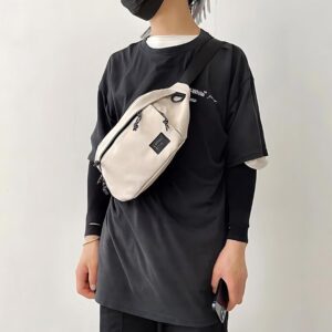 Men's white fanny pack