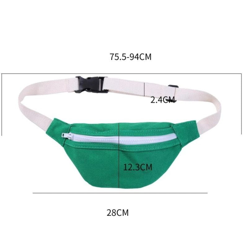 Men's white and jade fanny pack design