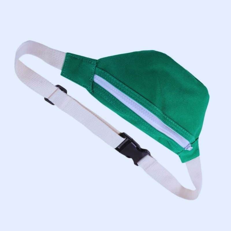 Nice men's white and jade fanny pack
