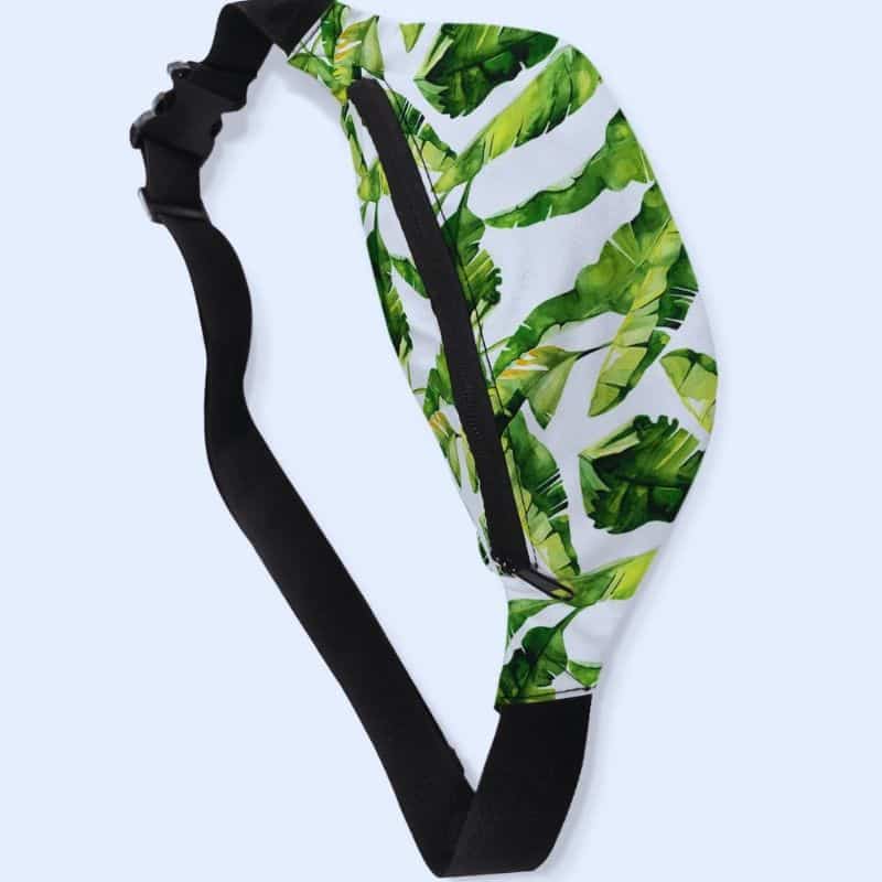 Men's White and Green Fanny Pack Quality