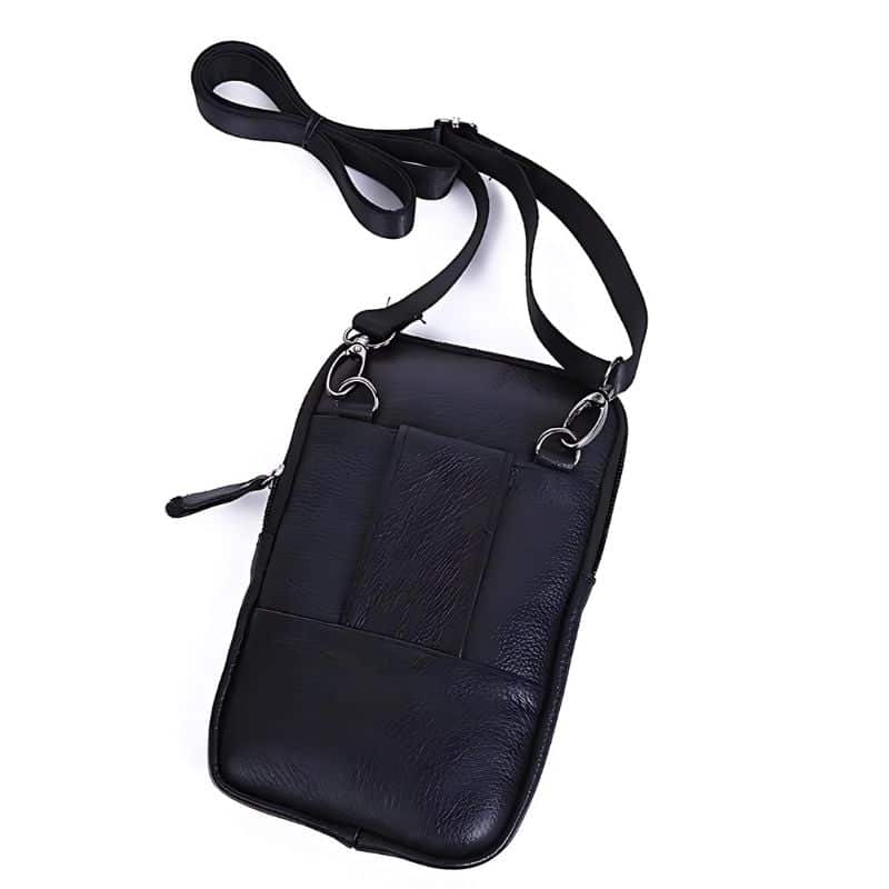 Passport-sized men's leather fanny pack design
