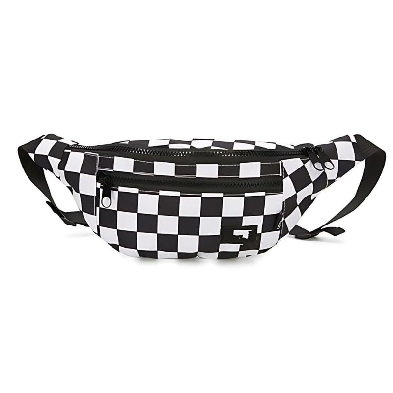 Men's checkered fanny pack
