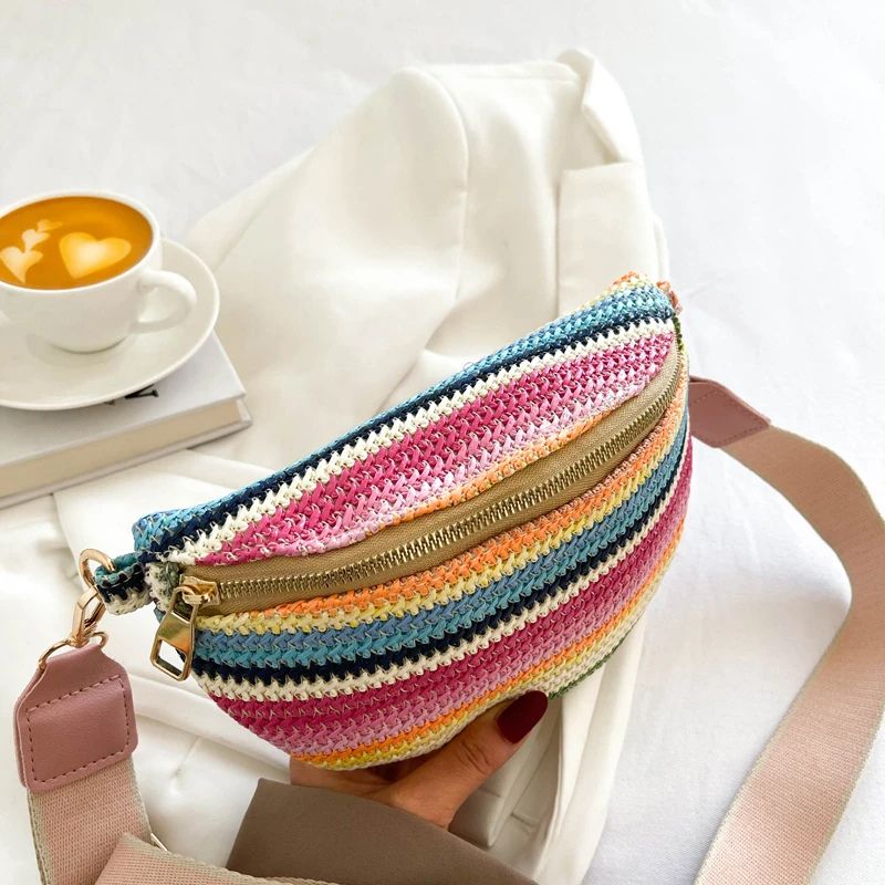 Multicolor woven handmade fanny pack