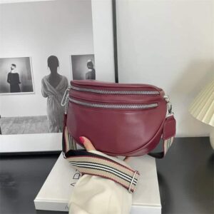 Burgundy women's fanny pack