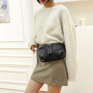 Premium women's leather fanny pack