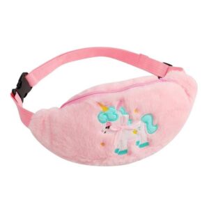 Pink fur girl's fanny pack