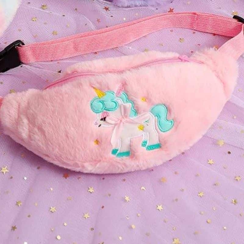 Pink fur girl's fanny pack quality
