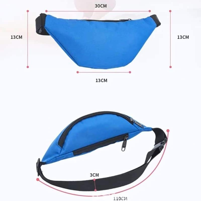 Blue men's fanny pack design