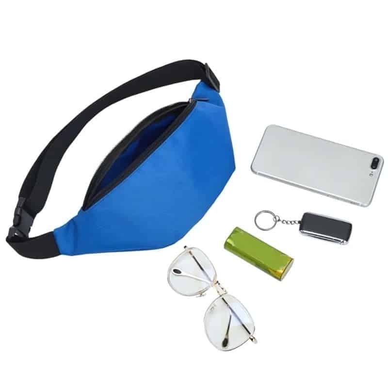Practical blue men's fanny pack