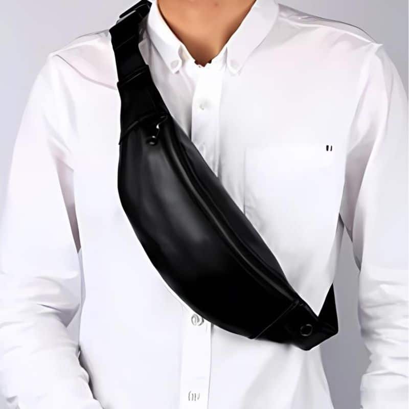 men's leather fanny pack at a good price