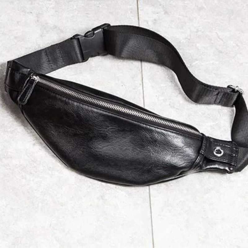 Men's leather fanny pack