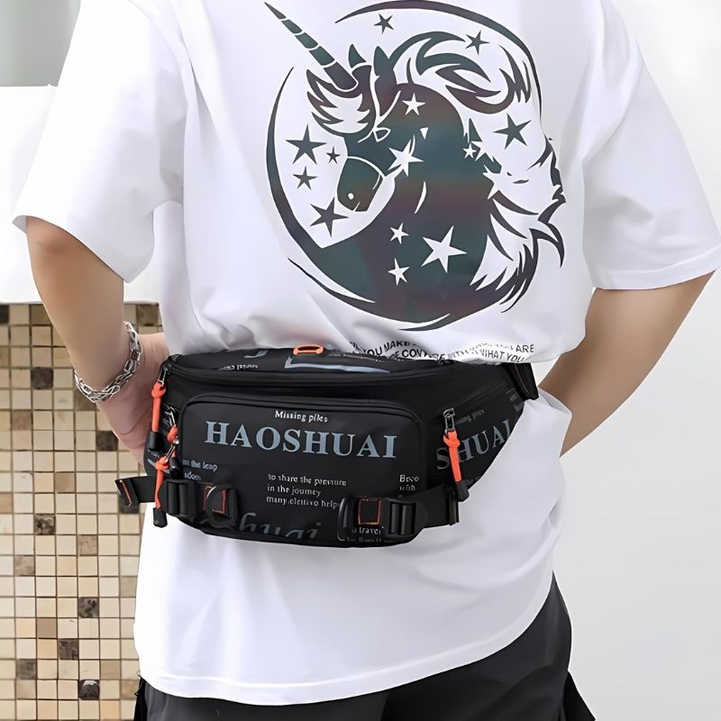 Men's writing fanny pack design