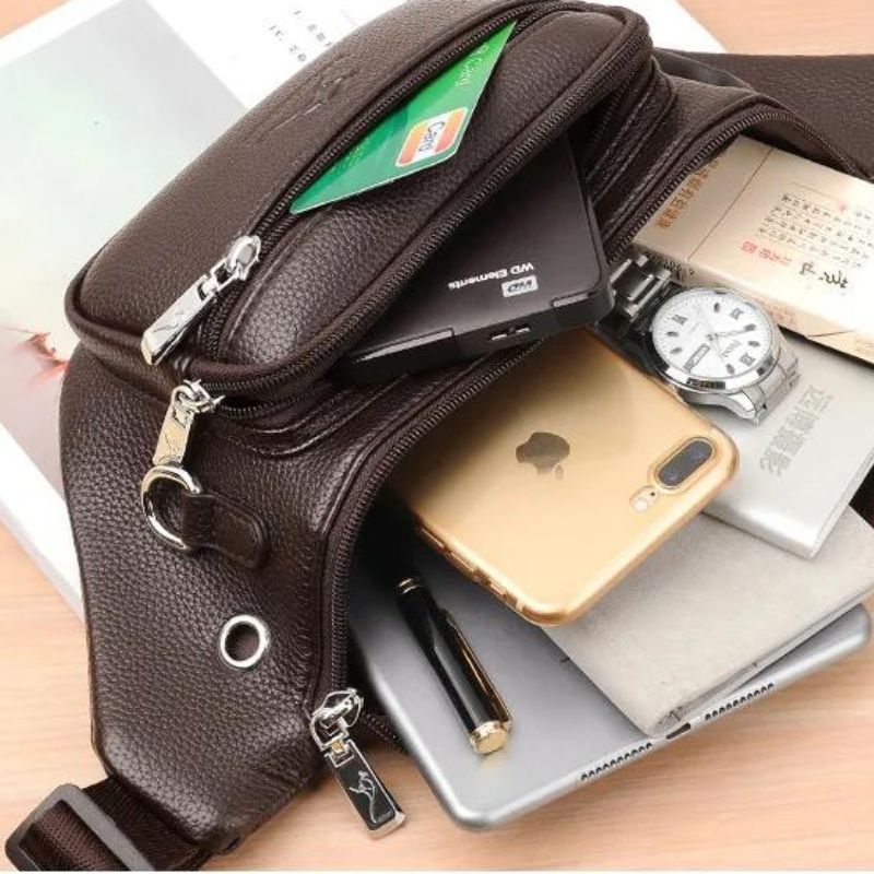 Durable luxury men's fanny pack