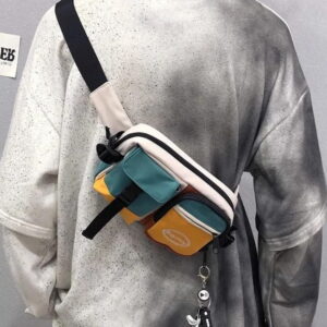 Multicoloured men's fanny pack