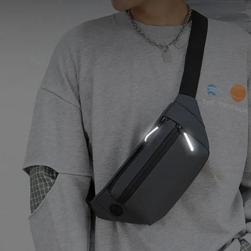 durable black men's fanny pack