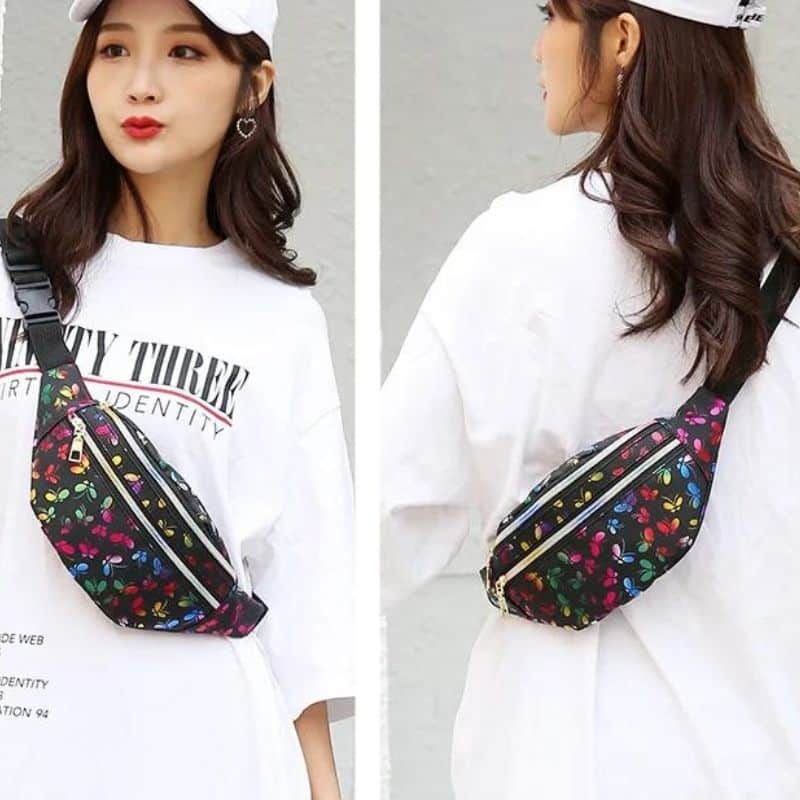 Pretty butterfly print fanny pack