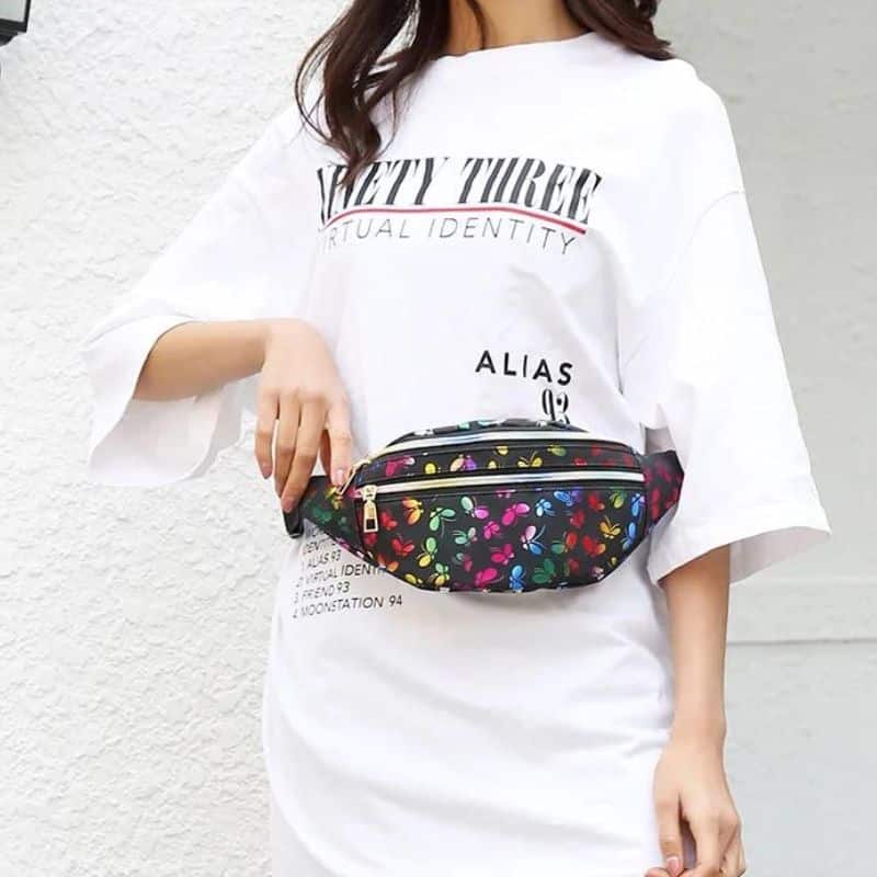 Cute butterfly print fanny pack