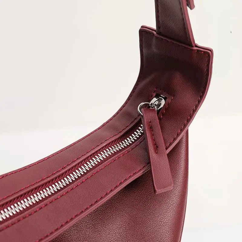 Burgundy chic Italian fanny pack