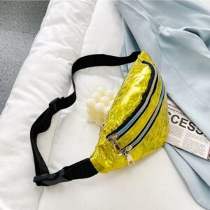 Yellow sequin fanny pack