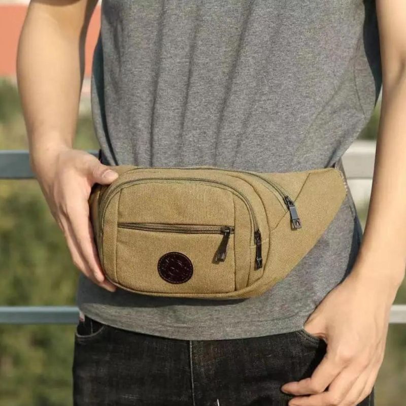 Men's khaki fanny pack quality