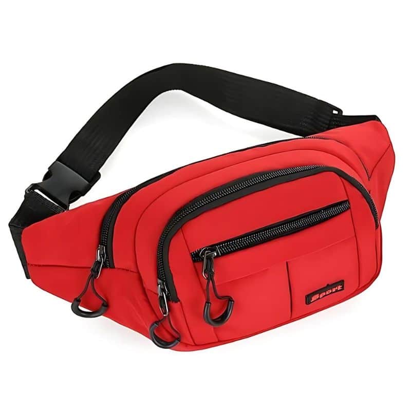 Red men's fanny pack