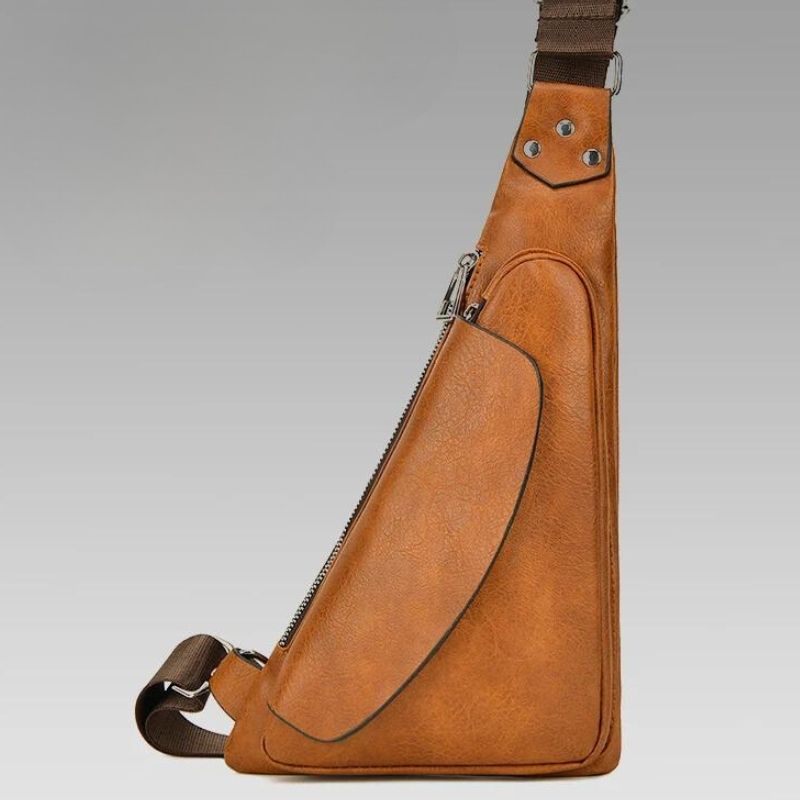 Men's faux leather fanny pack