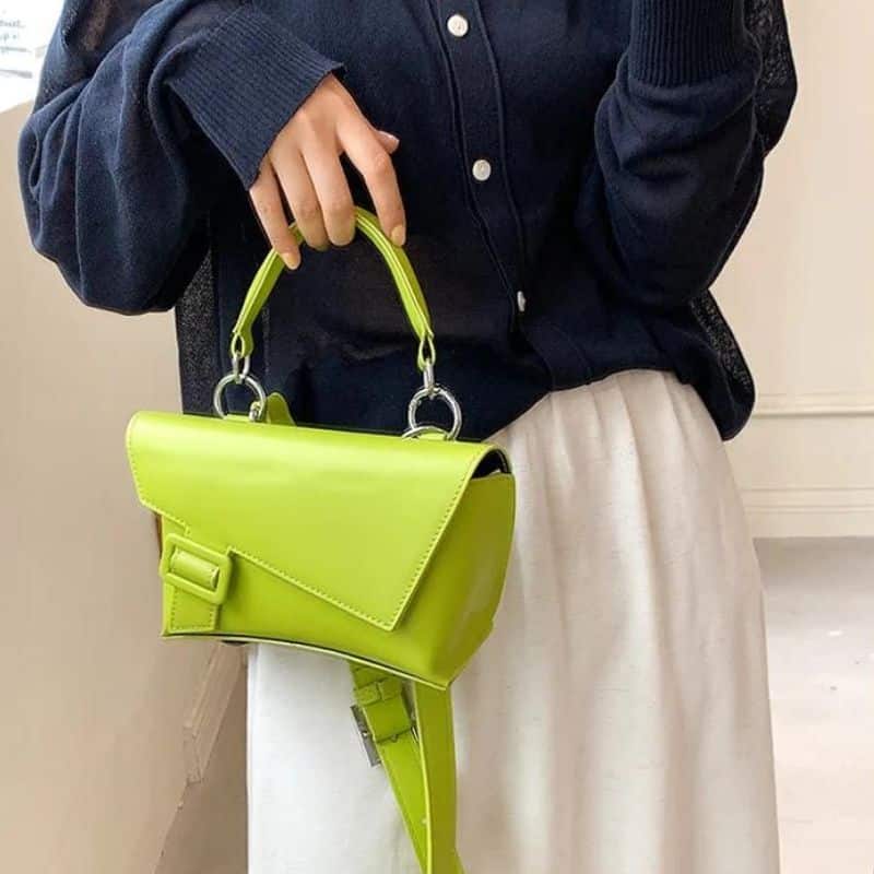Neon green fanny pack design