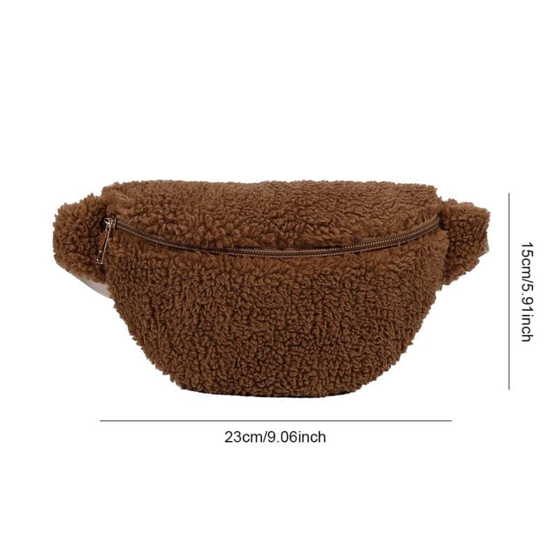 XXL fluffy fanny pack dimensions