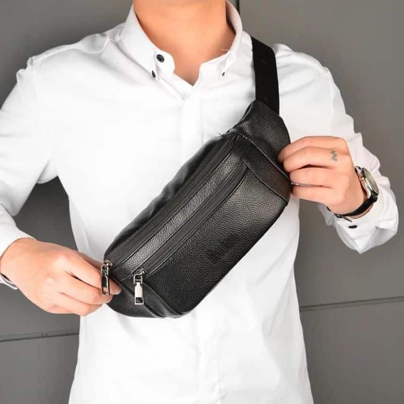 Men's Modern Leather Fanny Pack Quality 